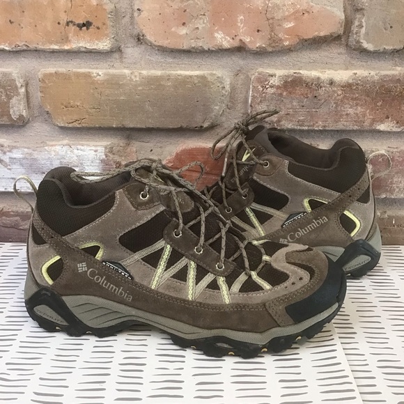 COLUMBIA Women’s Suede Waterproof OMNI-TECH Brown Taupe Hiking Boots 10 - Picture 1 of 8